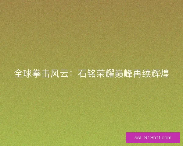 全球拳击风云：石铭荣耀巅峰再续辉煌